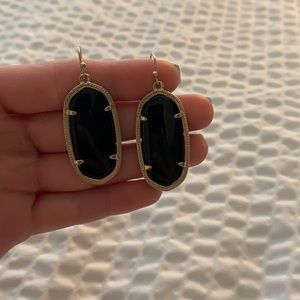 Black and gold Kendra Scott earrings